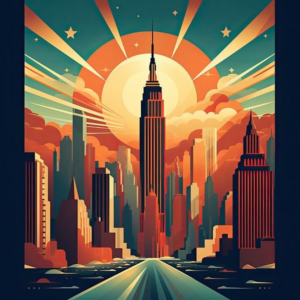 Art Deco New York Poster Print von Niklas Maximilian