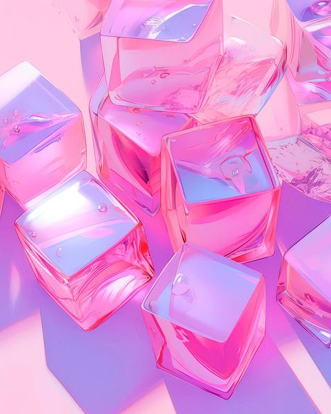 Pink Ice Cubes by Treechild