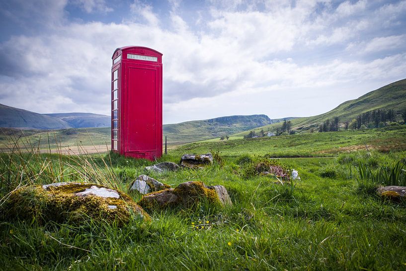 Lose Yourself in Scotland's Surreal Beauty: Unique Phone Booth on the Isle of Skye by Eriks Photoshop