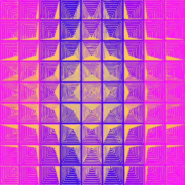 Abstraction rétro inspirée de Mondrian et Panton par Mad Dog Art