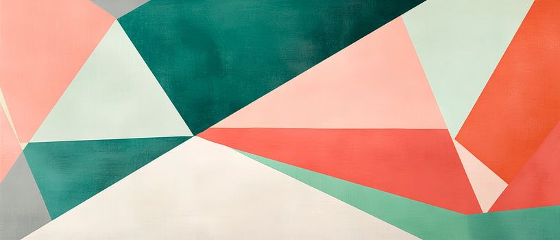 Jeu de couleurs géométriques dans des tons pastels par Poster Art Shop