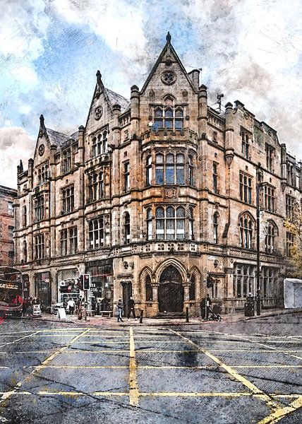 Manchester watercolor art #Manchester by JBJart Justyna Jaszke