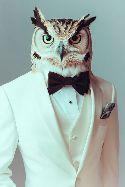 Eleganz im Eulenanzug von Poster Art Shop