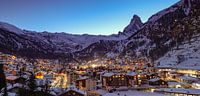 Zermatt en de Matterhorn als de avond valt
