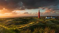 Dernière lumière sur l'île de Schiermonnikoog avec phare