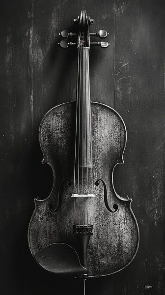 Musikinstrument in Schwarz und Weiß von Gelissen Artworks