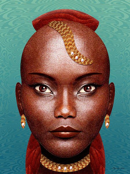 Schöne schwarze Dame von Ton van Hummel (Alias HUVANTO)