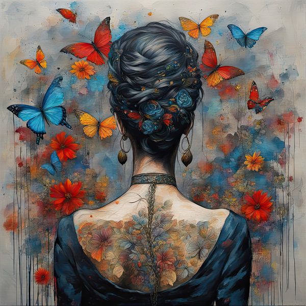 Floral Portrait No. 44.37 by Eye catching paintings