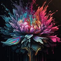 Blume auf schwarzem Hintergrund