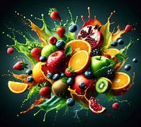 Explosie van vers fruit