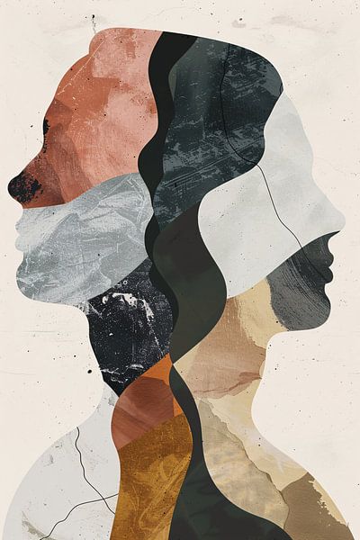 Profils abstraits aux couleurs harmonieuses par Art & Soul Creations