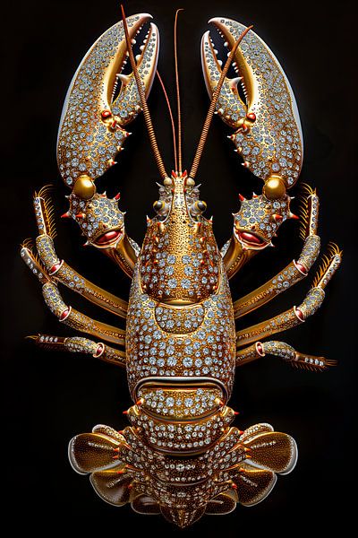 Lobster Luxe -Golden Bling Bling CANCER - LOBSTER by Marianne Ottemann - OTTI