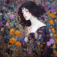 Women's portrait Summer flowers