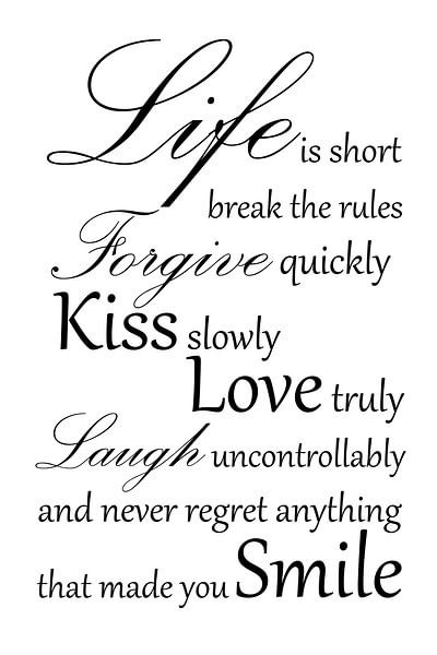 Life is short - White by Sandra Hazes