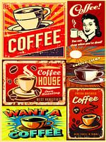 Vintage-Kaffee-Poster