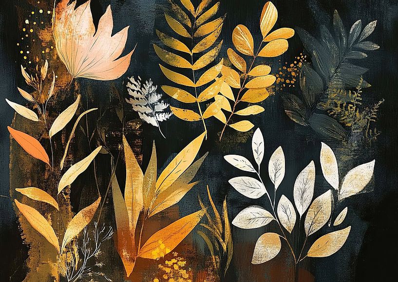 Herbstblätter | Golden Leaf Serenity von Zen und Mehr