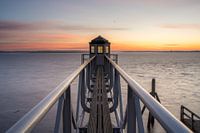 Lever de soleil sur le phare d'Oostmahorn