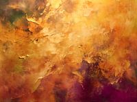 Abstrait en or et violet