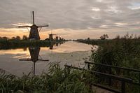 Lever de soleil à Kinderdijk
