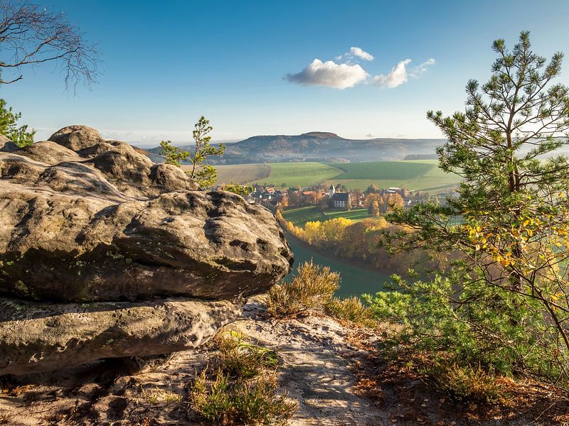 Papststein, Sächsische Schweiz - Zschirnsteine und Papstdorf von Pixelwerk