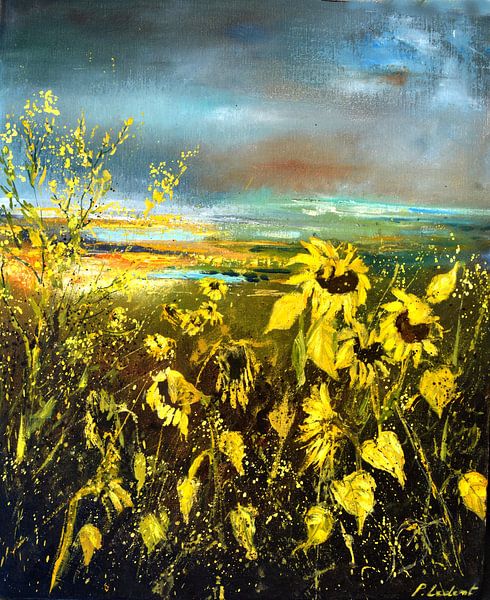 End of summer for sunflowers by pol ledent