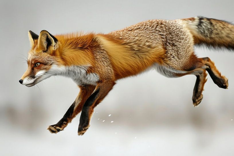 Renard bondissant par Poster Art Shop