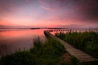 Coucher de soleil avec échafaudage