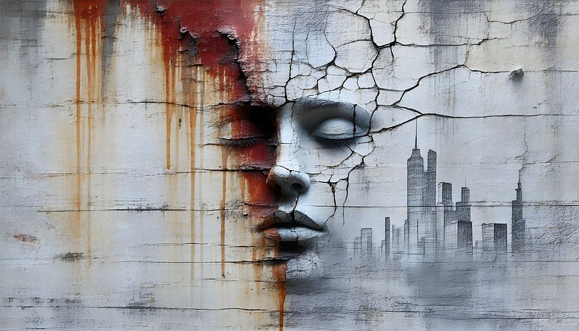 Abstract View Woman on Skyline by Jan Bechtum