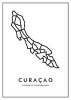 Curacao von oben - abstrakte Linien mit Charakter