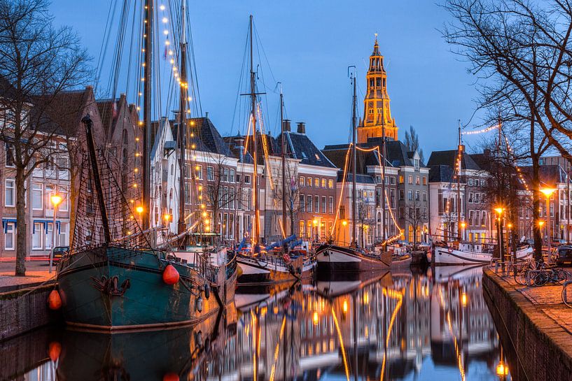 Hoge der A Groningen bei Nacht von Volt