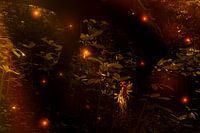 fantaisie féerique entre les arbres