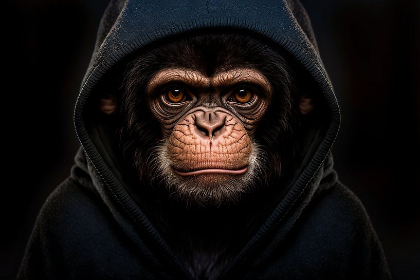 Singe avec capuche par Richards Fine Art