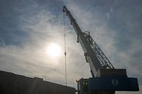 Kraan langs A9 bij Amsterdam