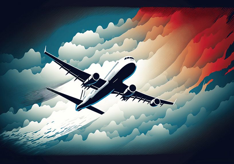 Aeroplane Vector Design Art by Tim Kunst en Fotografie