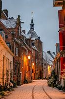 Maisons murales enneigées d'Amersfoort