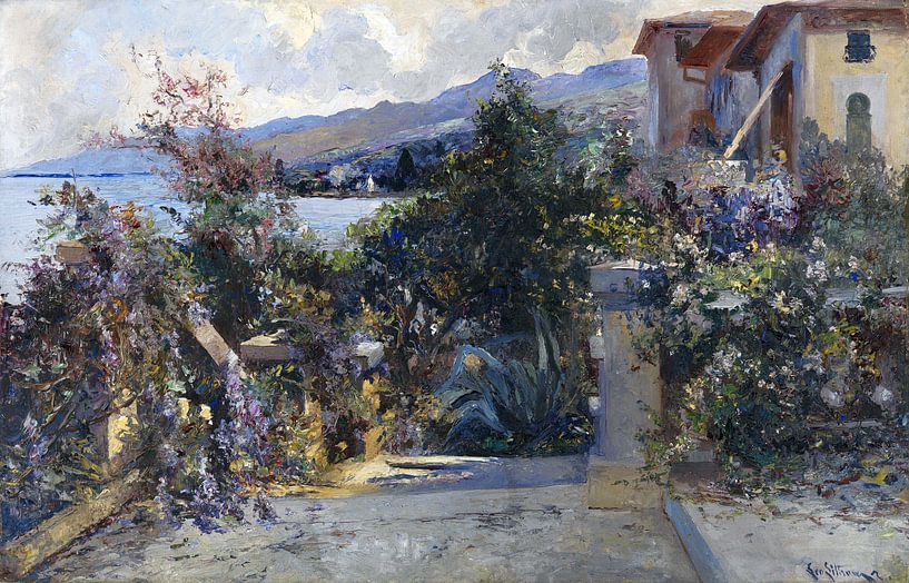 Coastal landscape near Abbazia, LEO VON LITTROW, around 1890 by Atelier Liesjes