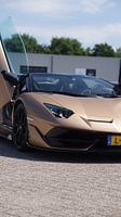 Lamborghini aventador svj on industrial estate