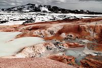 Krafla geothermisch landschap, IJsland