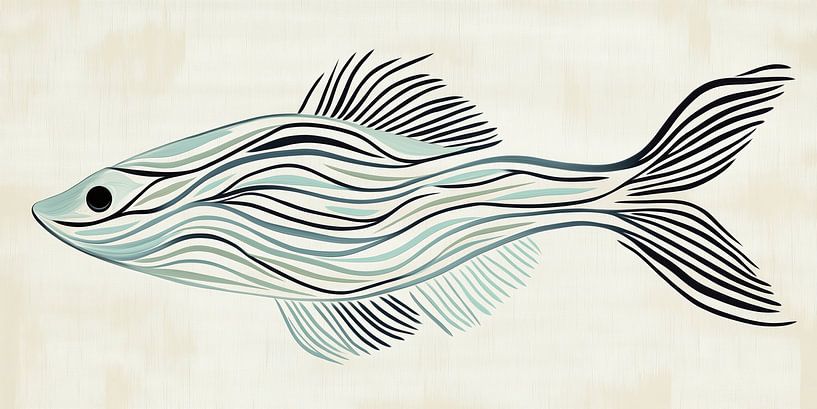 Fisch abstrakt 8 von Bert Nijholt