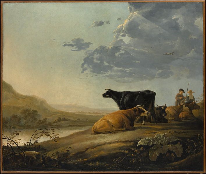 Young Herdsmen with Cows by De Canon