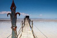 Die Sonne gefangen in einem Carrelet in Les Moutiers-en-Retz