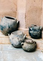 Aardewerk in aardetinten | Ourika Marrakech Marokko | Stilleven fotografie