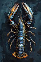 Een Elegante Blauwe Kreeft in Beeld