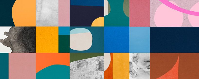 Composition géométrique colorée 3 par Vitor Costa