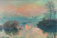 Sonnenuntergang an der Seine bei Lavacourt, Claude Monet