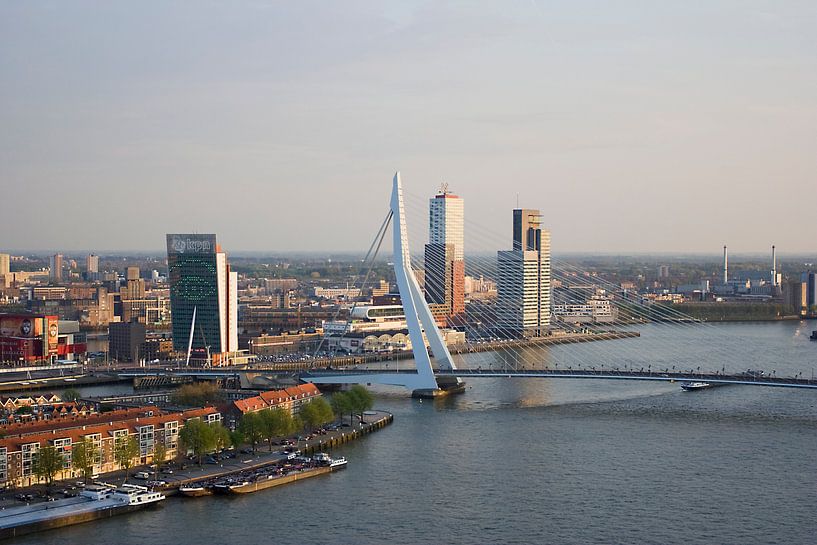 Rotterdam met erasmus brug en Noorder Eiland par Guido Akster