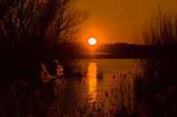 Zonsondergang bij Alblasserdam