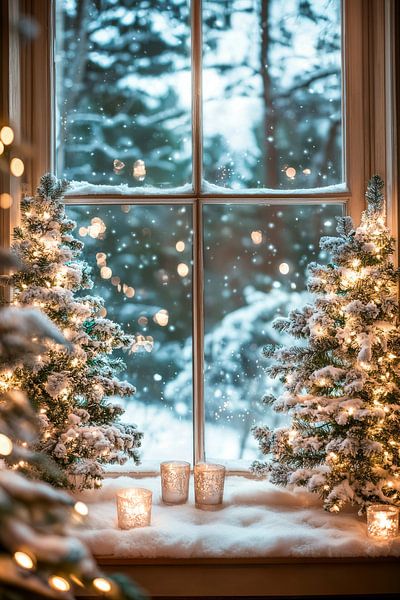 Winterzauber Fenster von Poster Art Shop