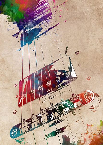 Gitarre 21 Musikkunst #Gitarre #Musik von JBJart Justyna Jaszke