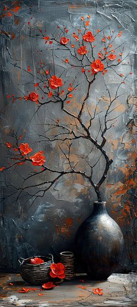 Modernes Winterstillleben | Ember Petal Drift von Kunst Laune